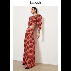 BA&SH Gabriel Cut-Out Printed Maxi Dress